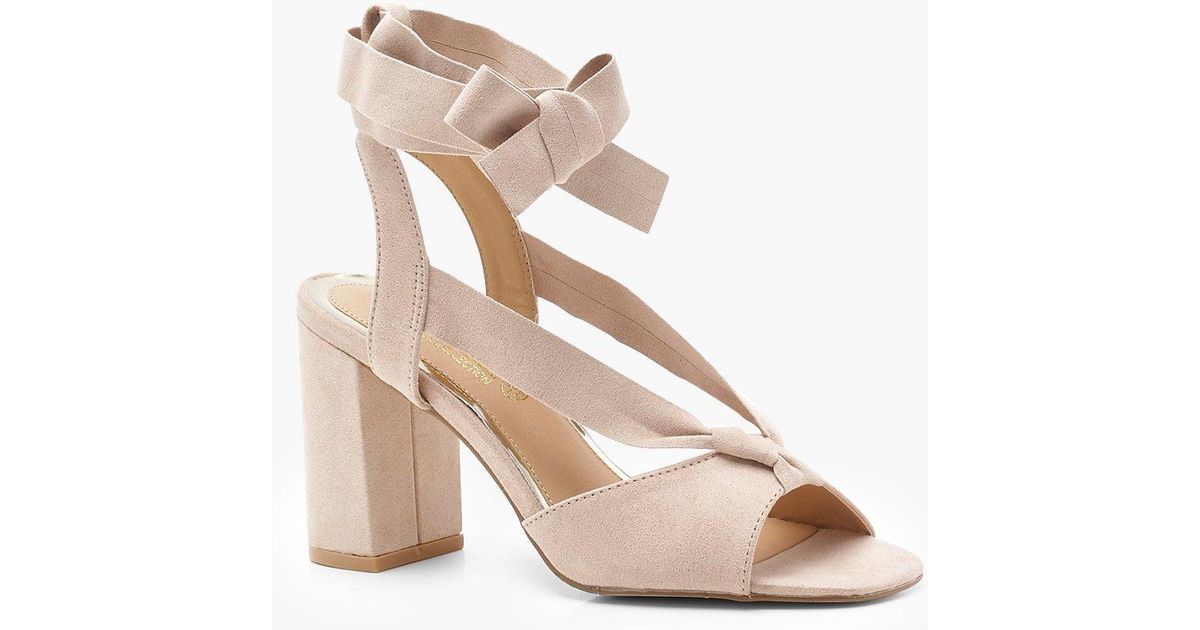 boohoo nude heels