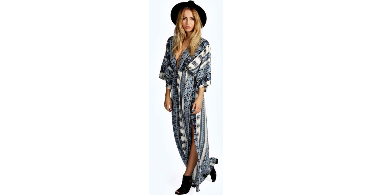 boohoo scarf print maxi dress
