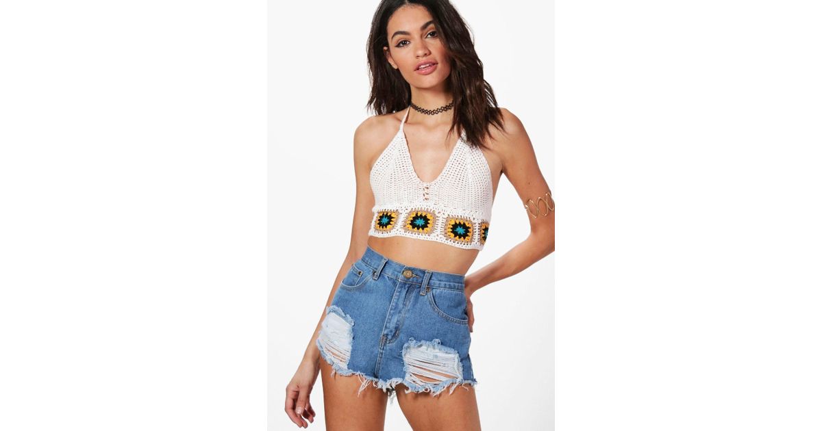 boohoo denim shorts