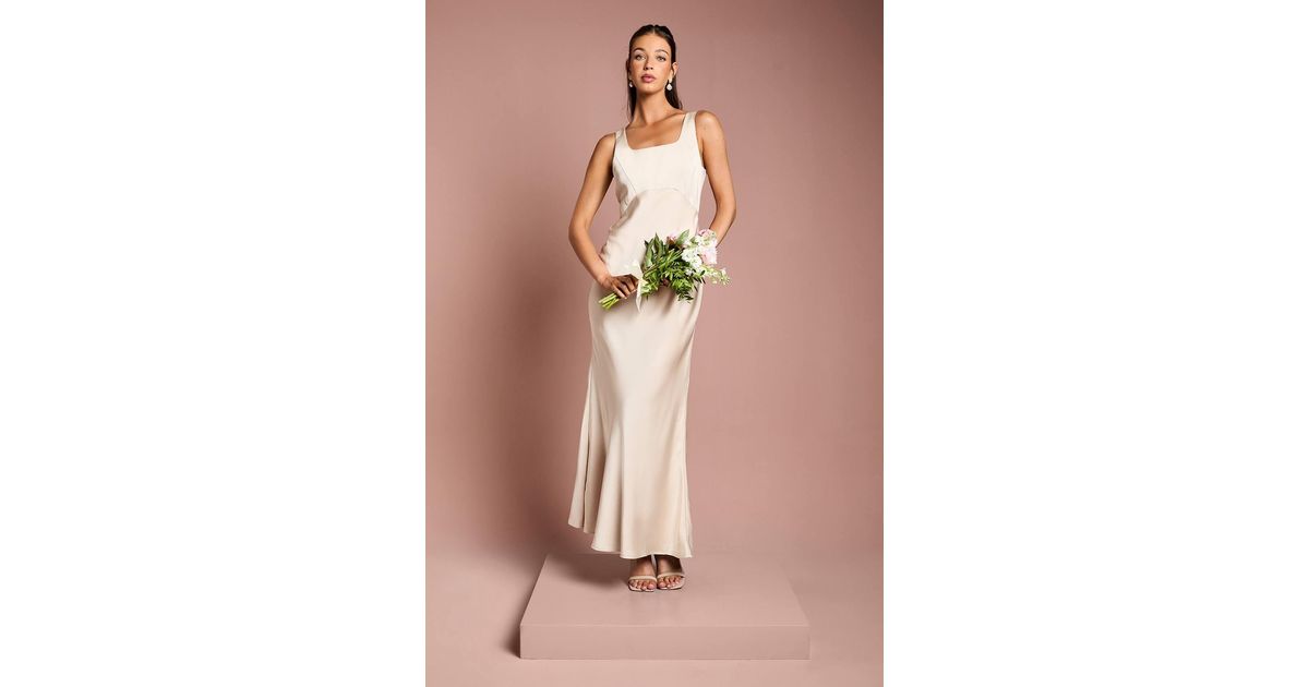 satin emerald bridesmaid dresses KissProm main image 1