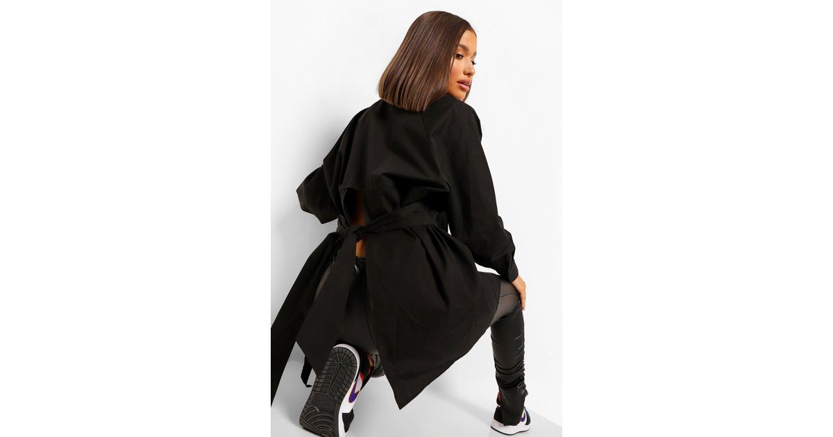 Boohoo Split Back Tie Oversized Tunic 