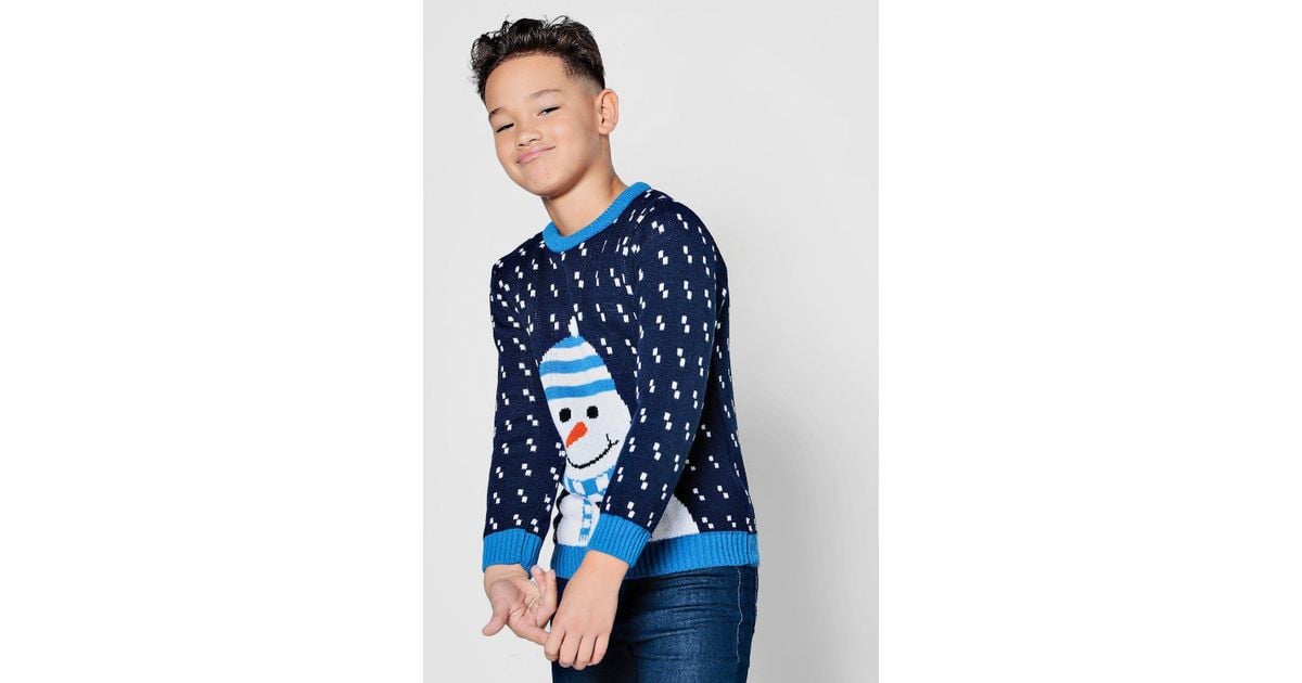 boys navy christmas jumper