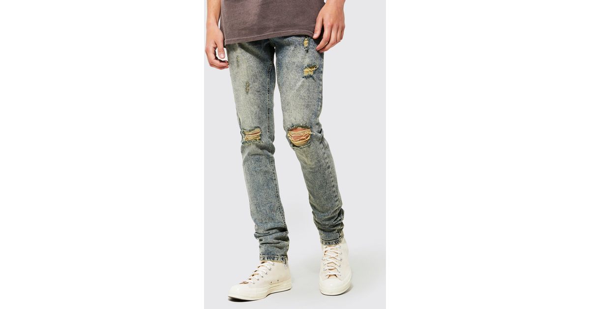 boohooman stacked jeans