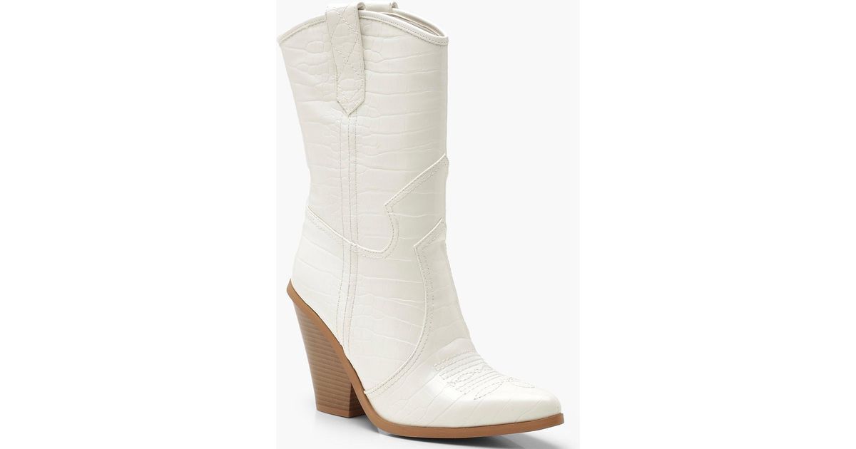 calf high western boots