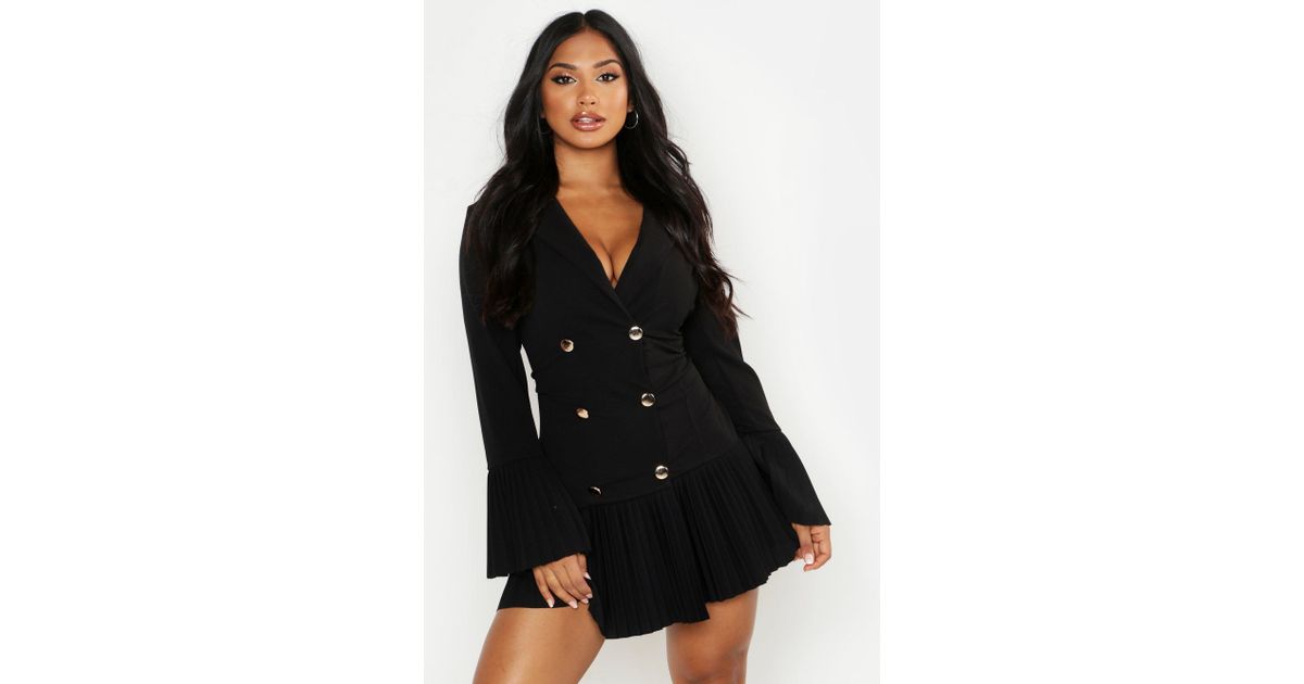 frill hem blazer dress