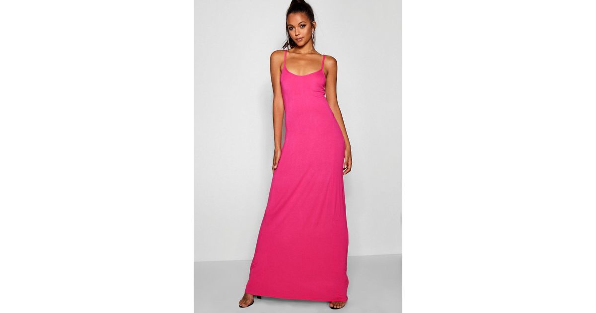 boohoo hot pink dress