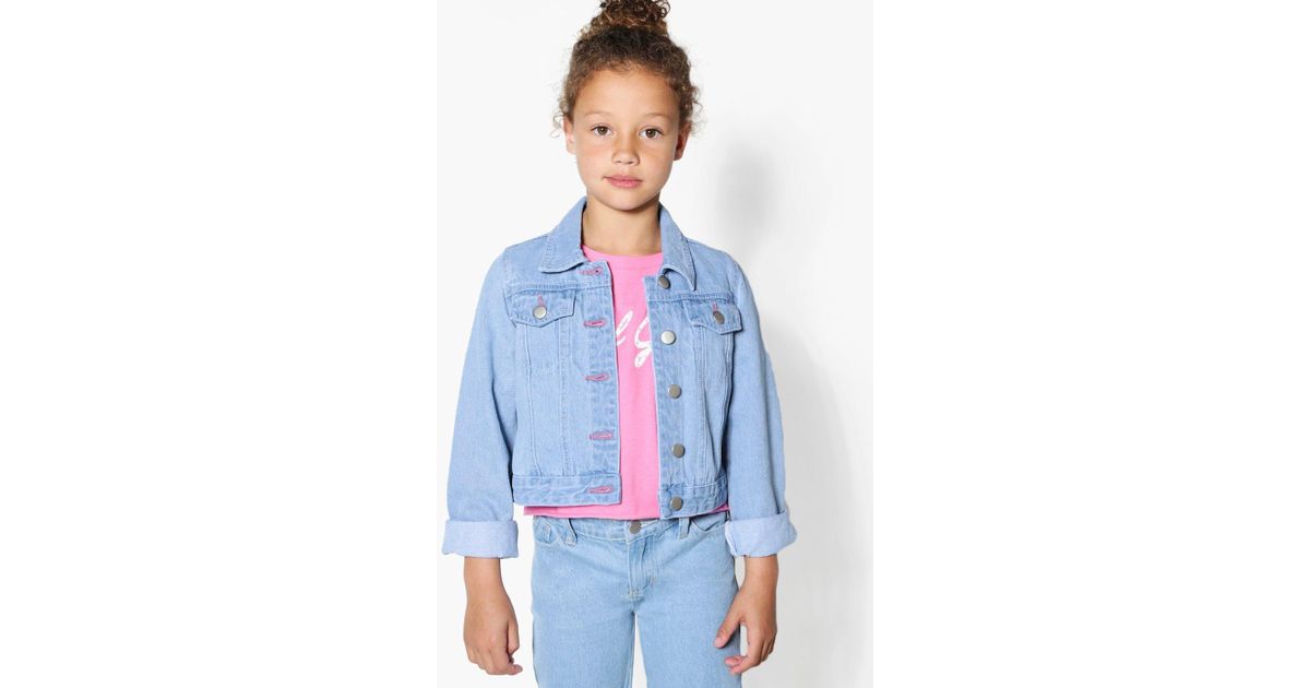light blue denim jacket girls