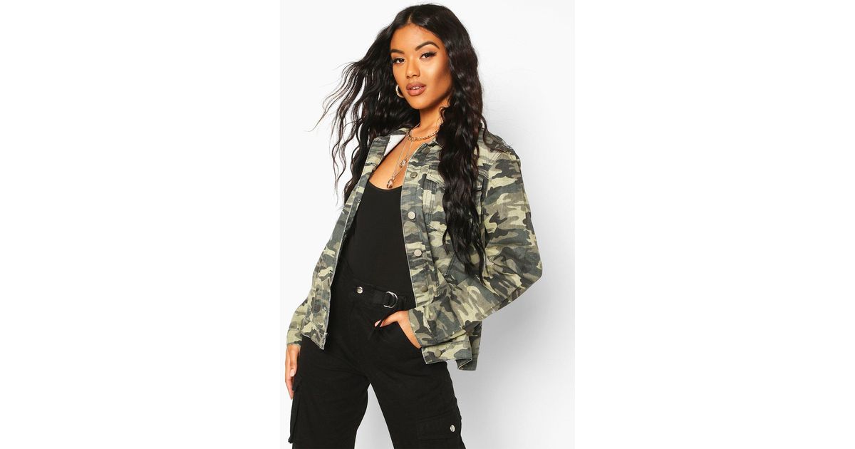 oversized camo jean jacket