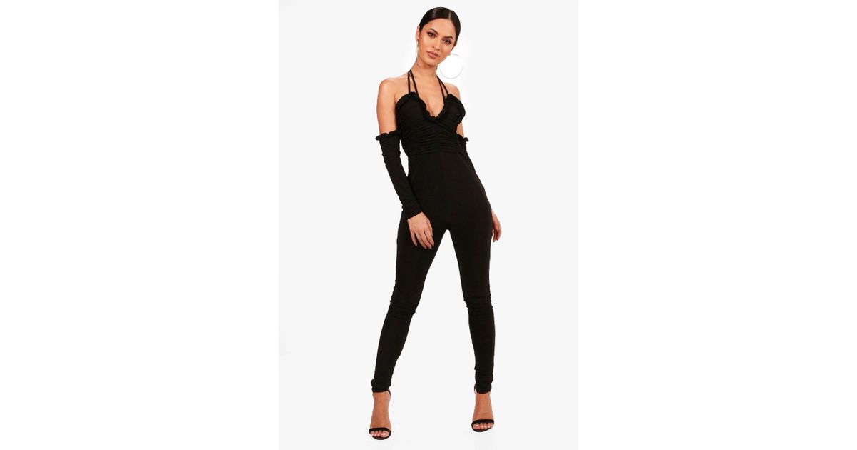 off the shoulder catsuit