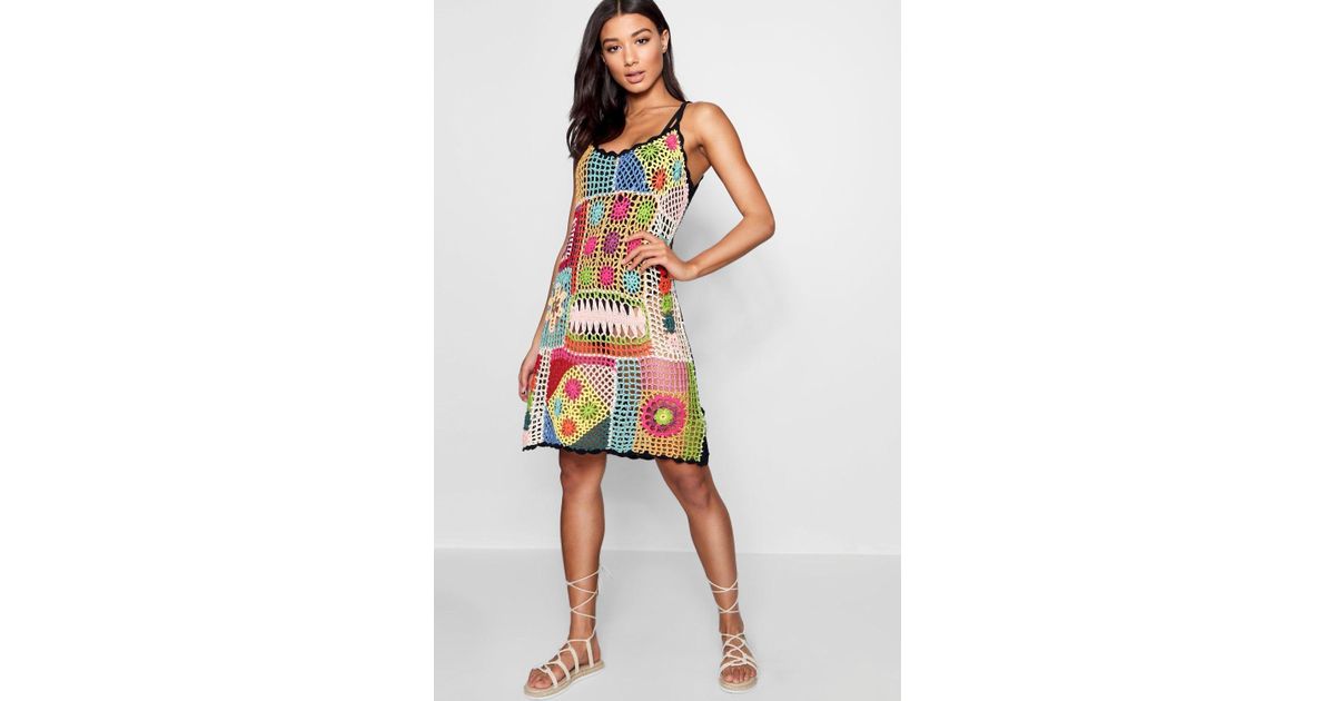 boohoo crochet dress