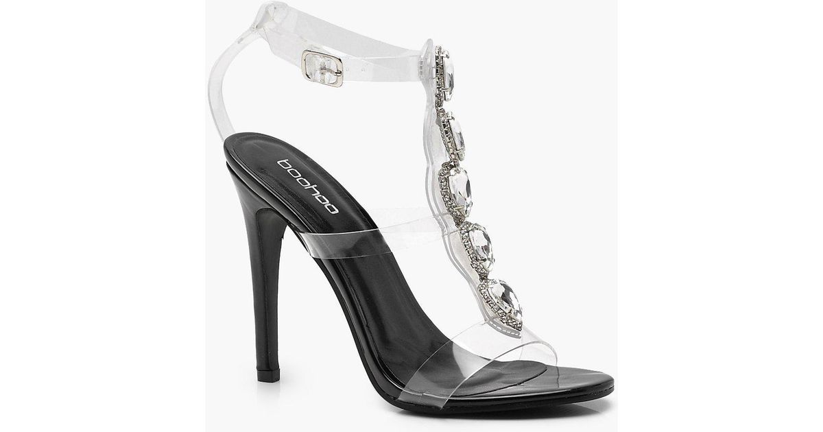 clear heels boohoo