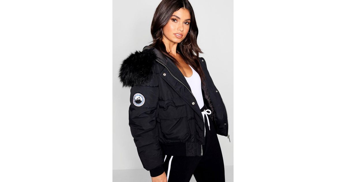 cropped jacket fur hood