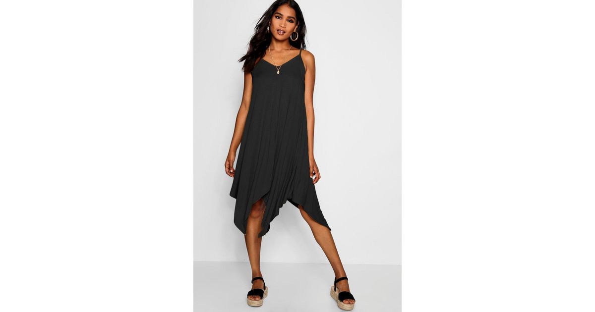 black strappy swing dress