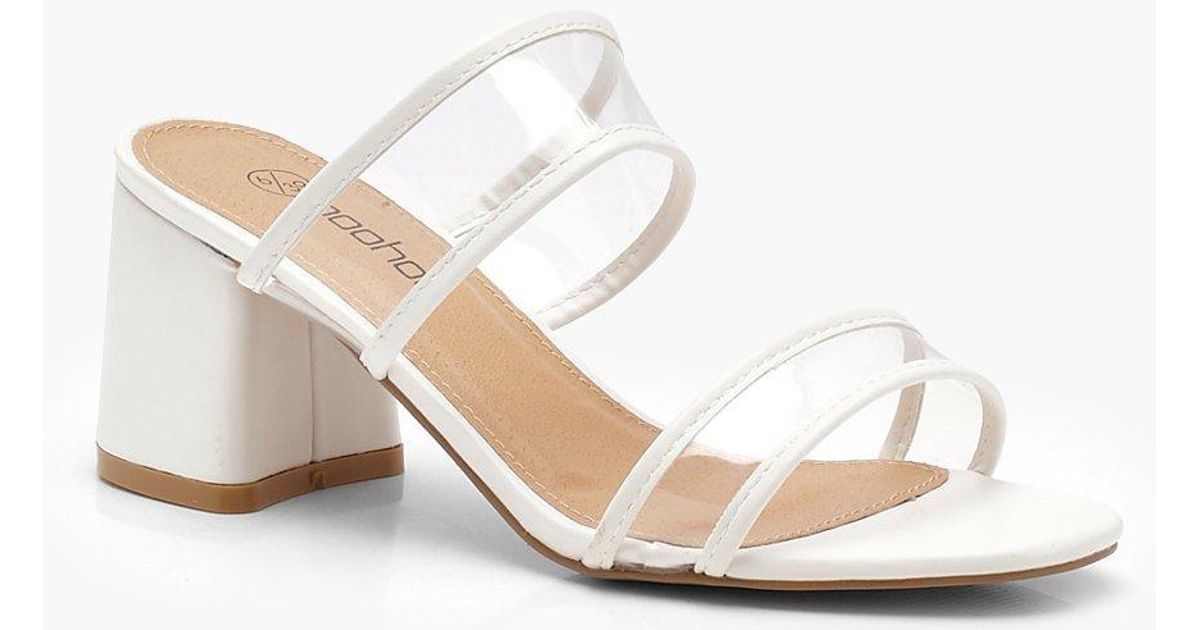 clear mules wide fit