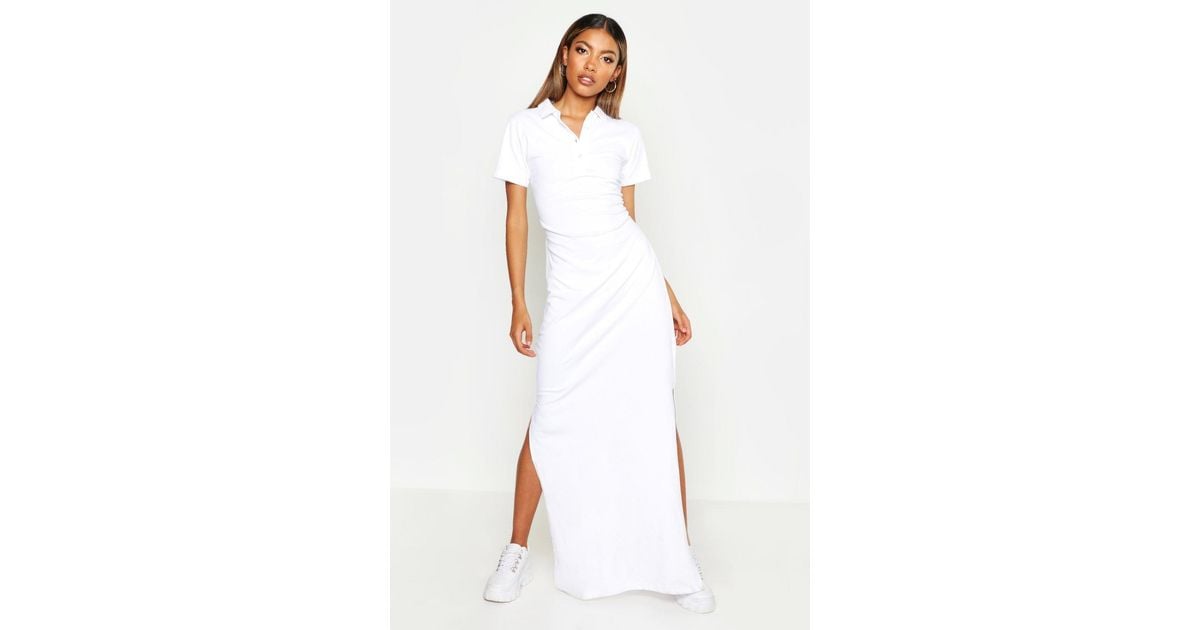 boohoo white maxi dress