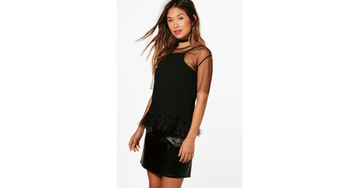 holly feather cocktail dress