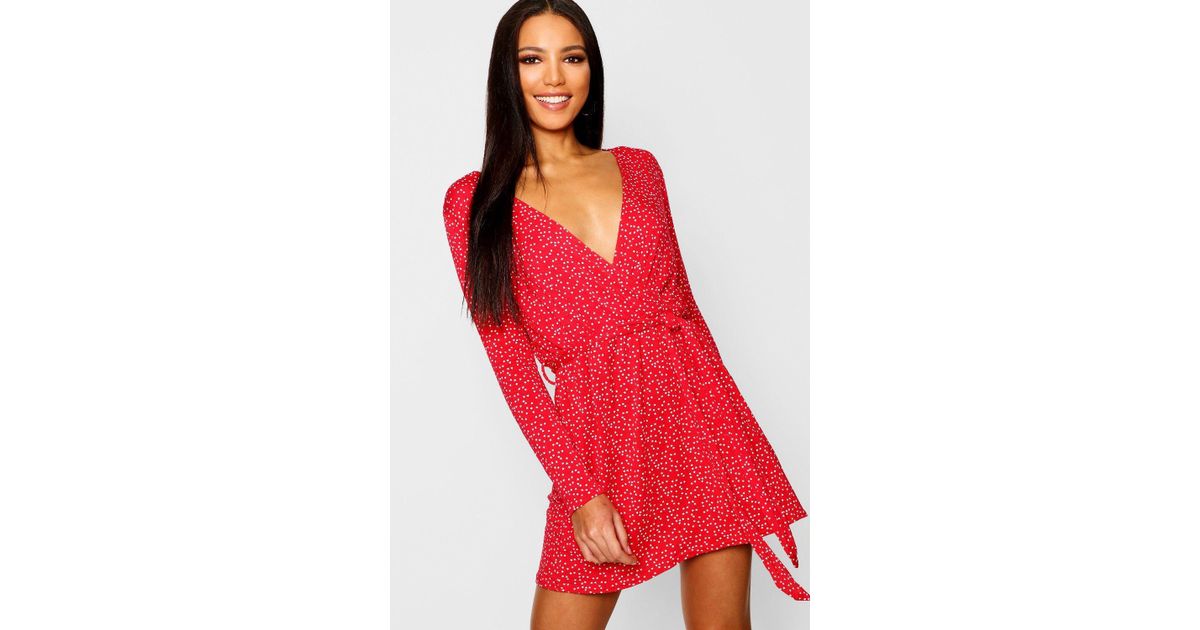 boohoo star wrap dress