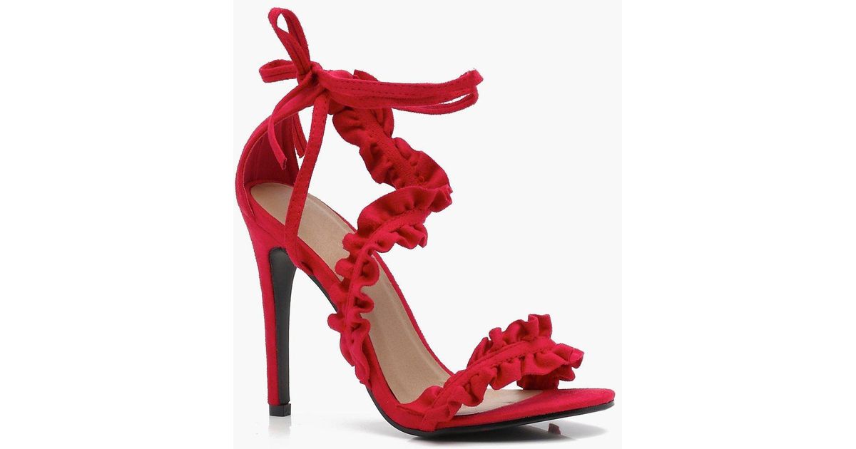 red frill heels