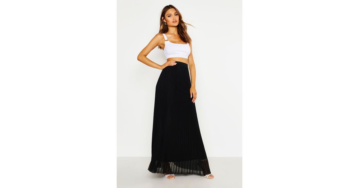 boohoo pleated maxi skirt