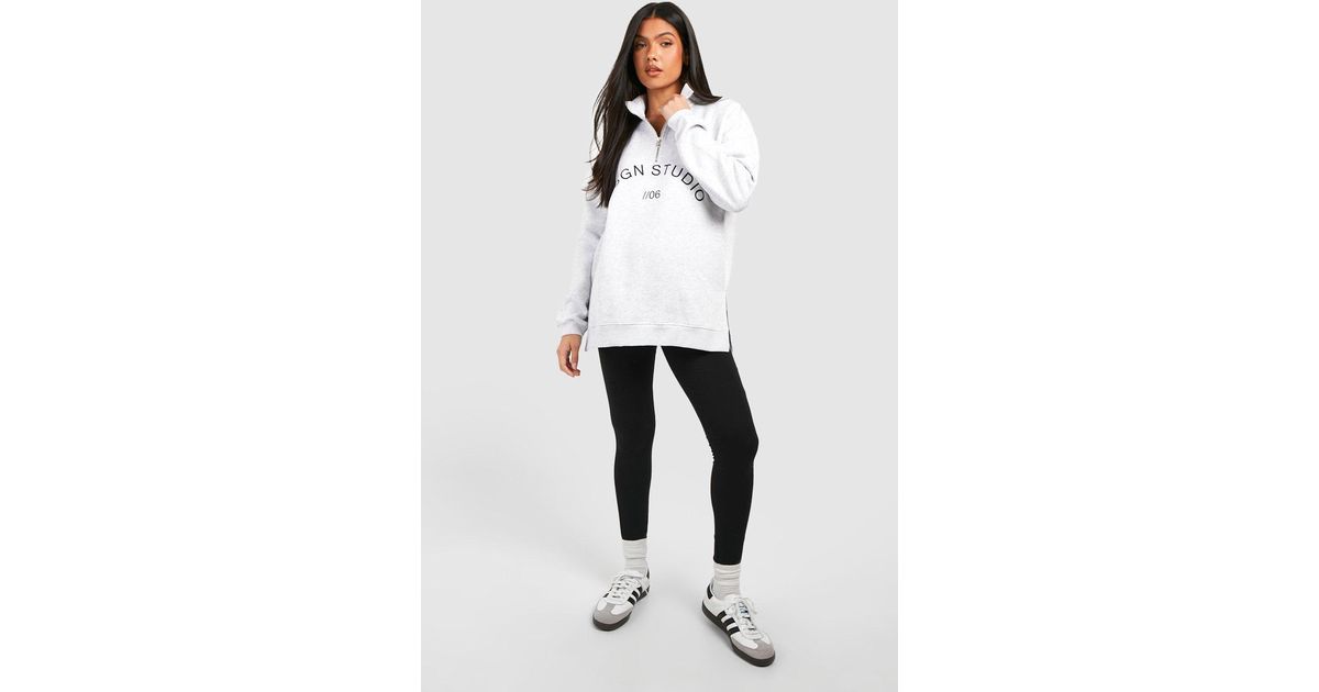 Boohoo Maternity Cotton Jersey High Waisted Leggings in White Lyst