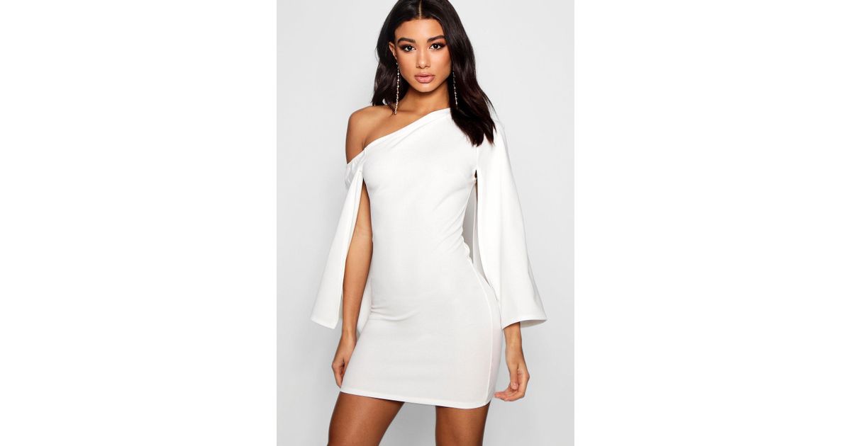 white split sleeve dress