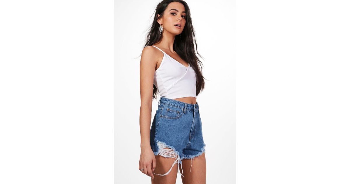 boohoo jean shorts