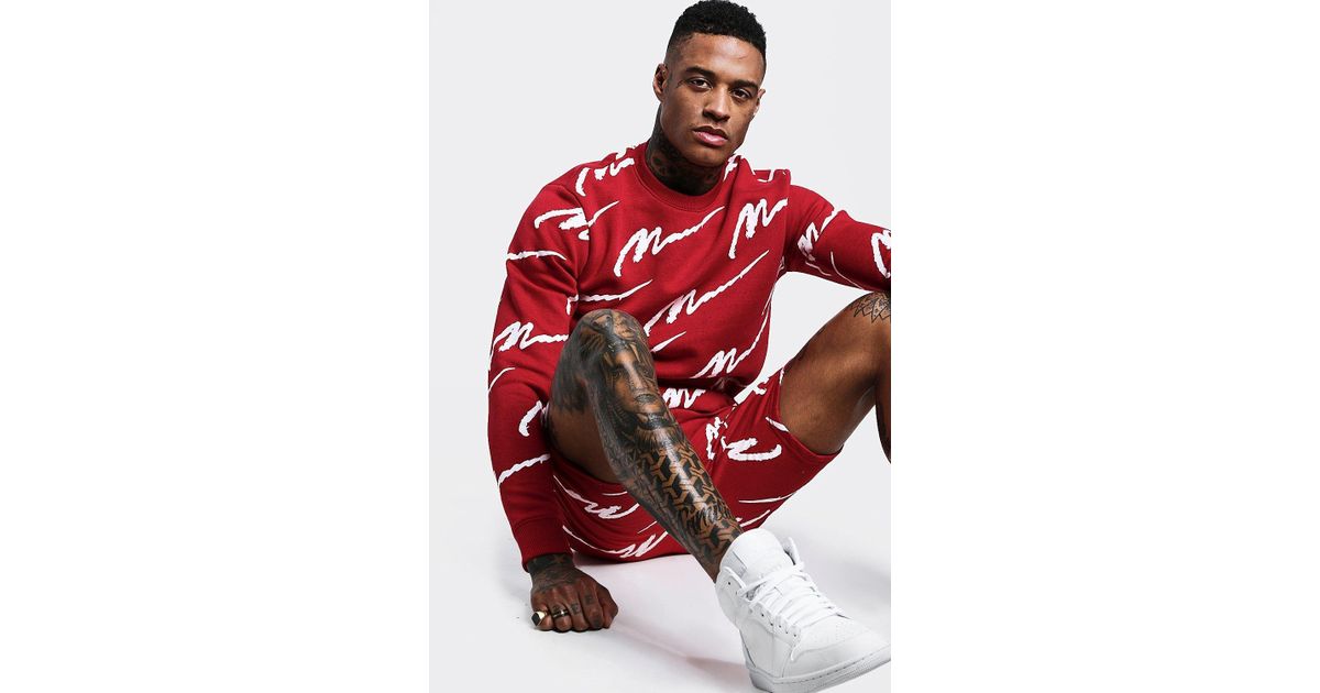 boohoo all over man tracksuit