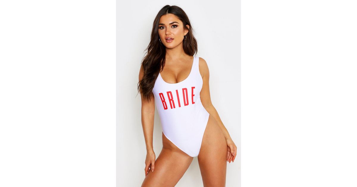 boohoo bride swimsuit