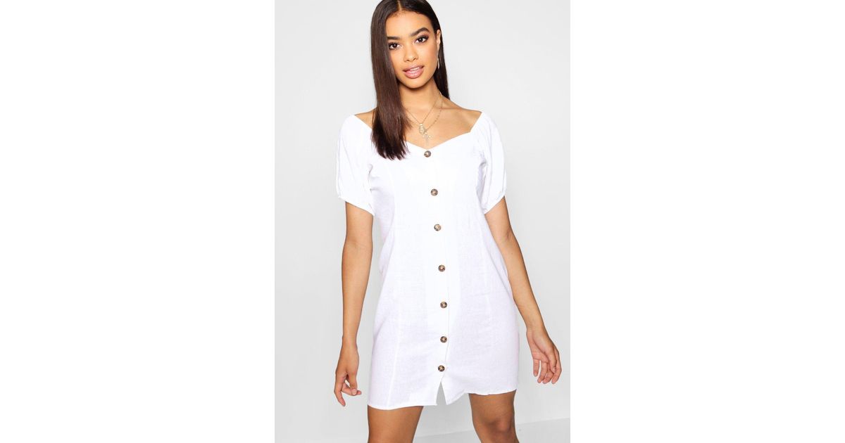 boohoo button dress