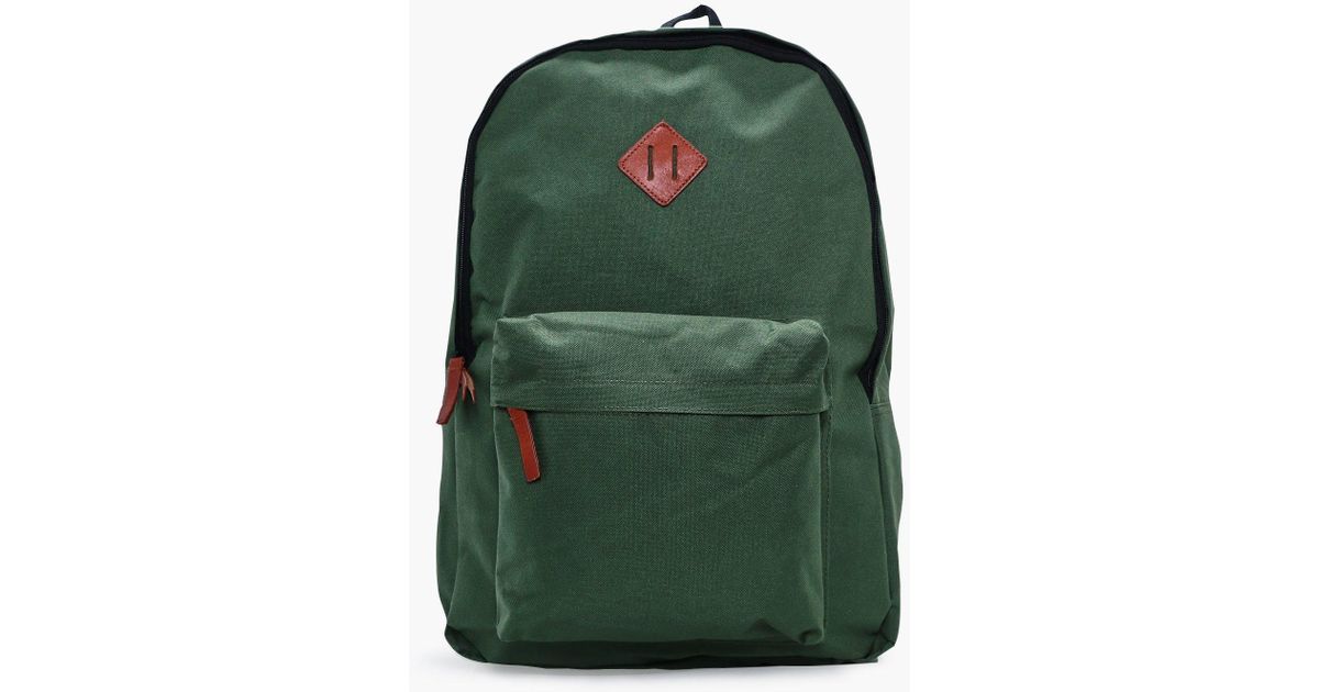 plain green backpack