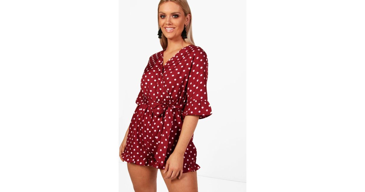 ruffle wrap playsuit
