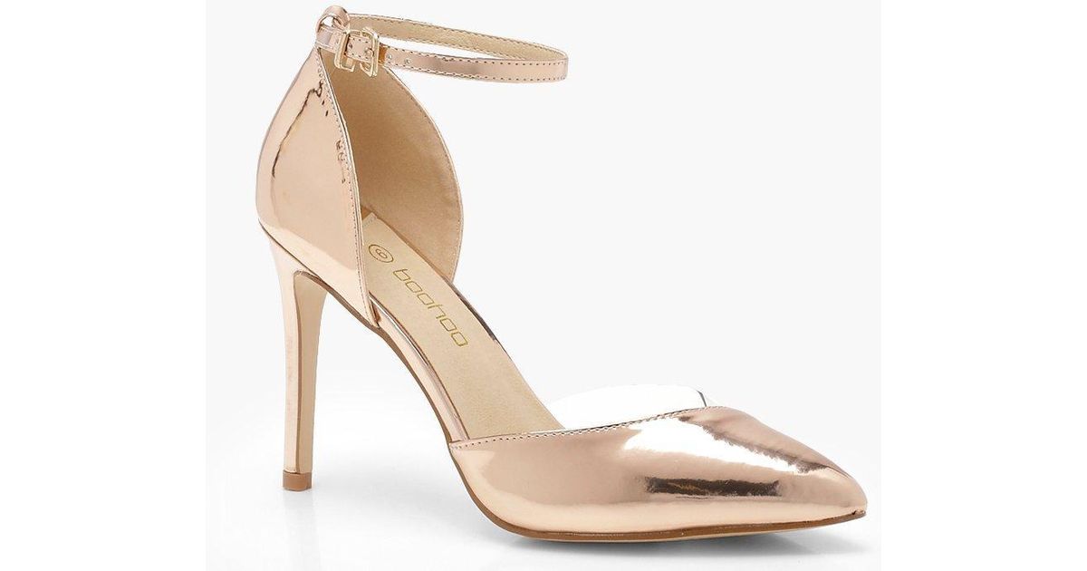 boohoo rose gold shoes