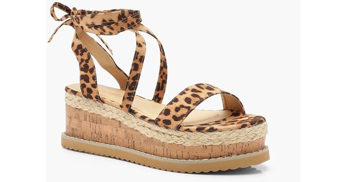 wrap strap espadrille flatforms