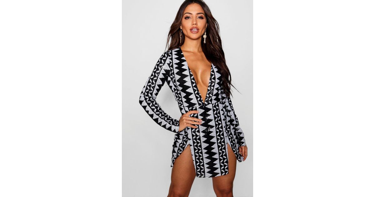 boohoo white sequin dress