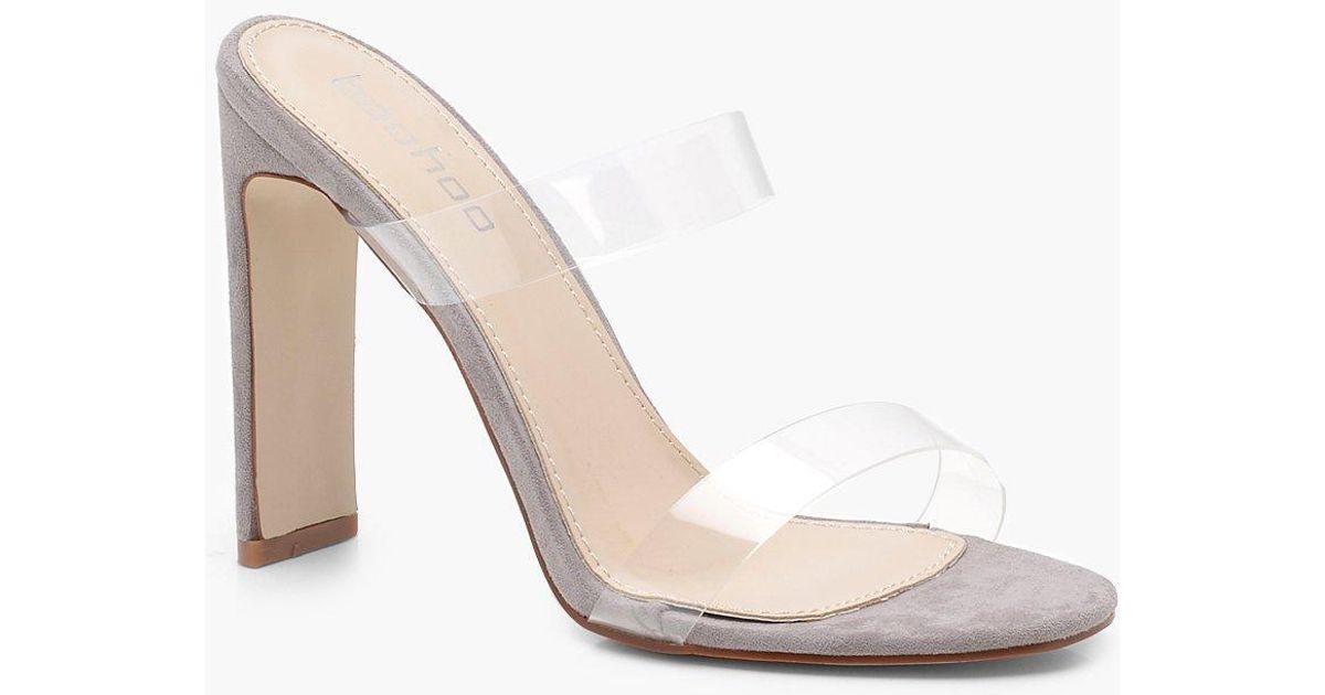 boohoo perspex heels