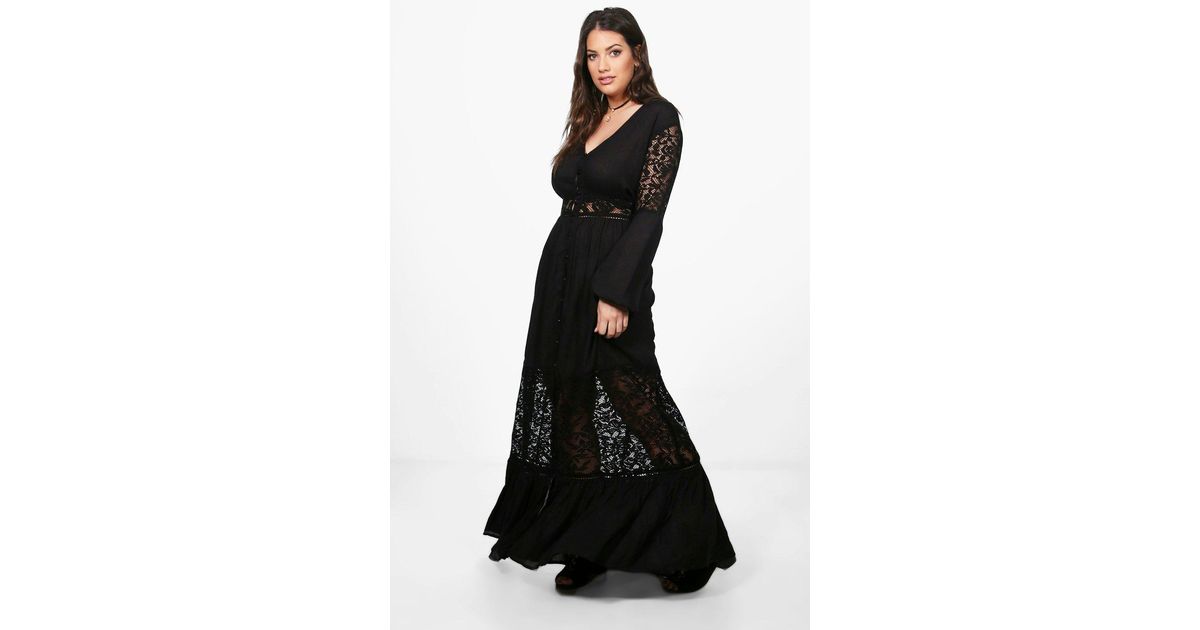 boho black maxi dress
