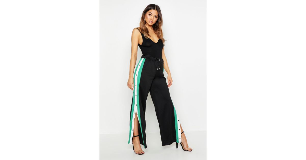 popper side track pants