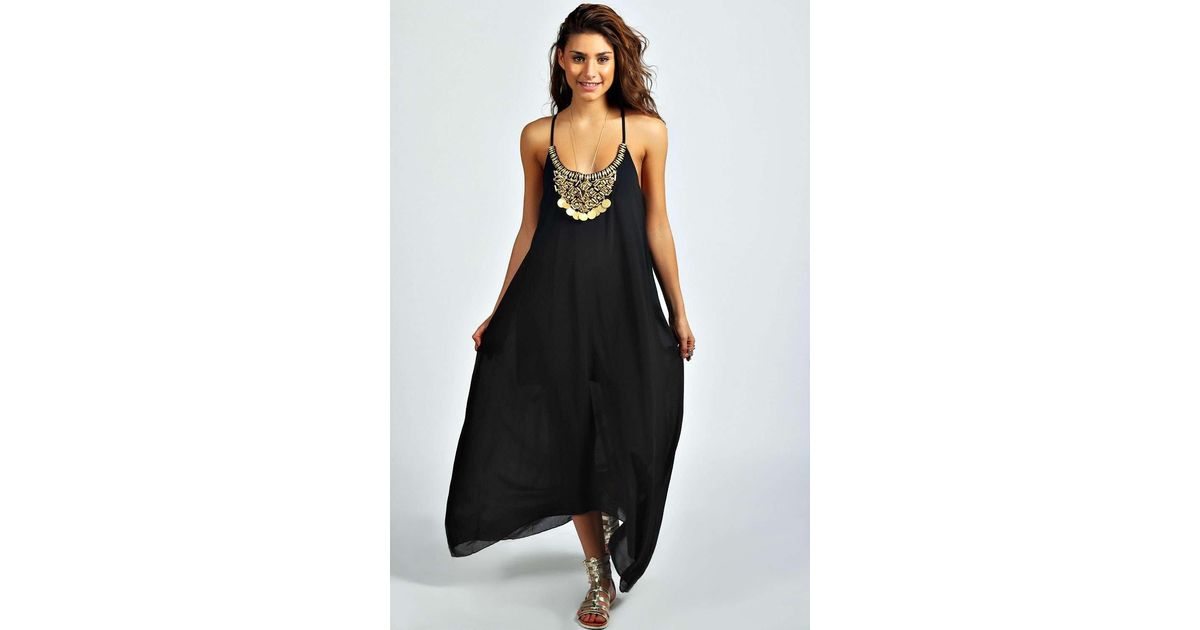 boohoo beaded maxi dress