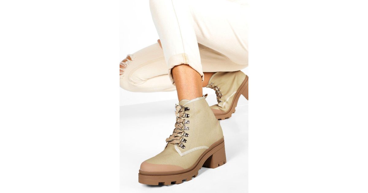 block heel hiker boots
