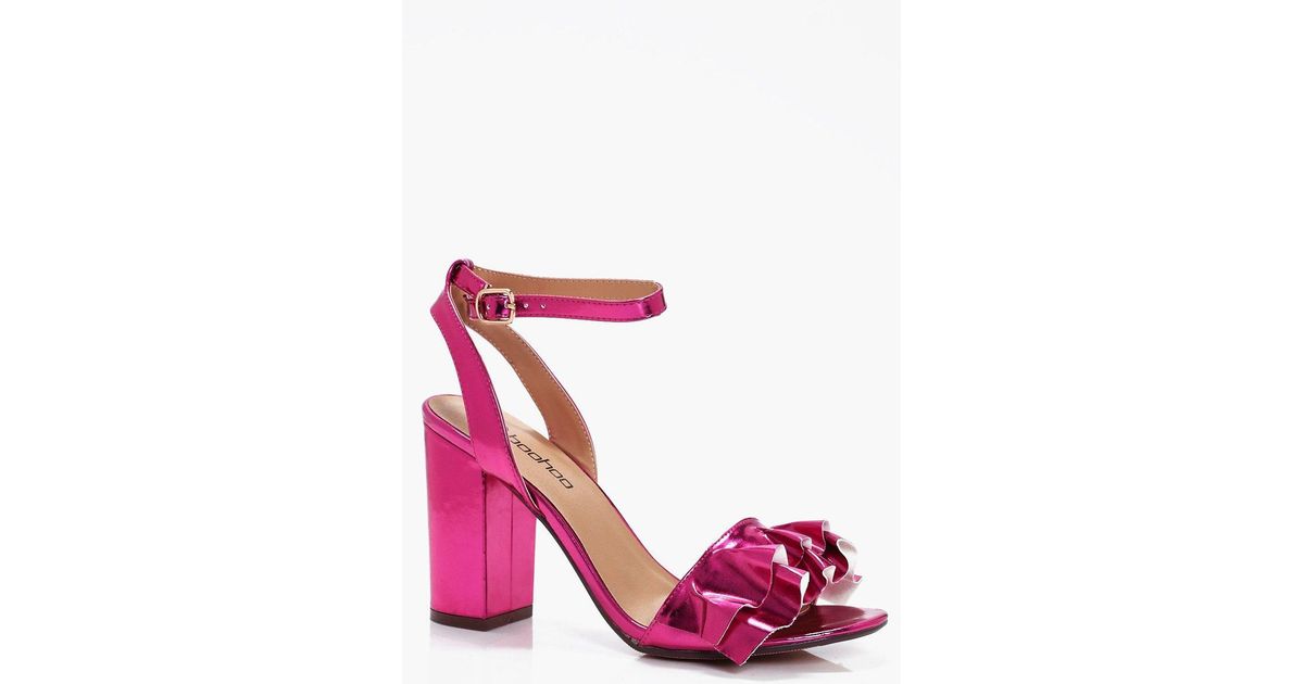 pink frill heels