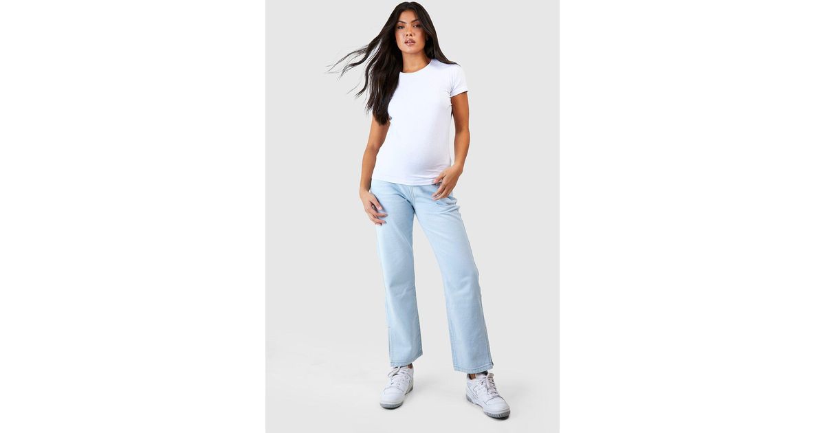 Maternity Over Bump Wide Leg Jeans