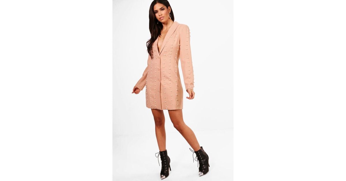 pearl blazer dress