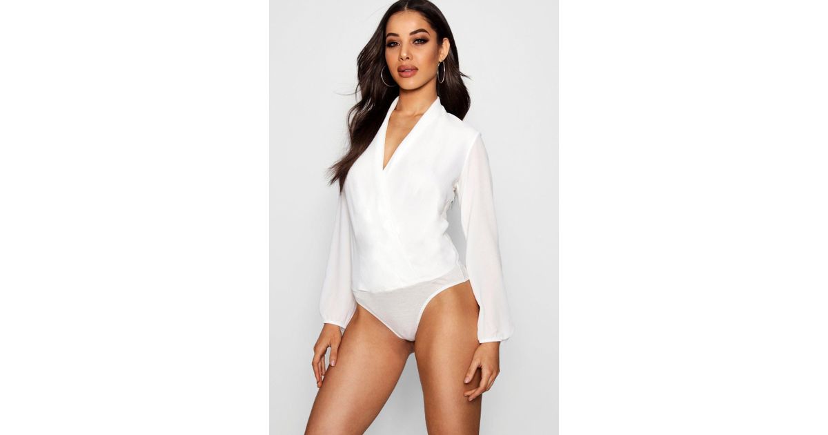 boohoo long sleeve bodysuit