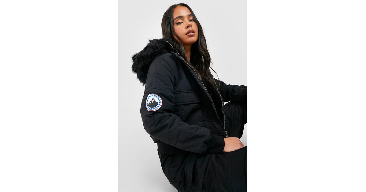 petite luxe faux fur coat