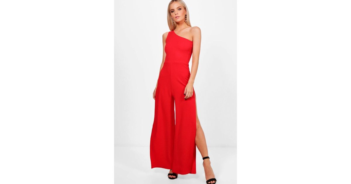 red split leg jumpsuit