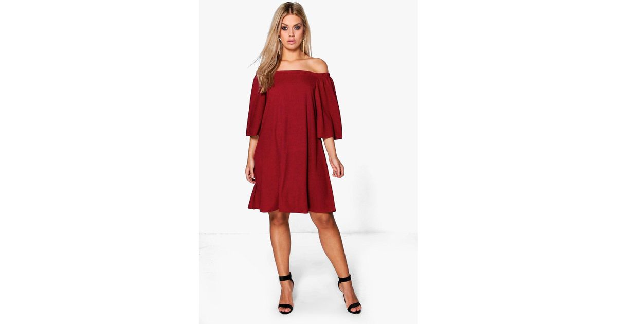 boohoo berry dress