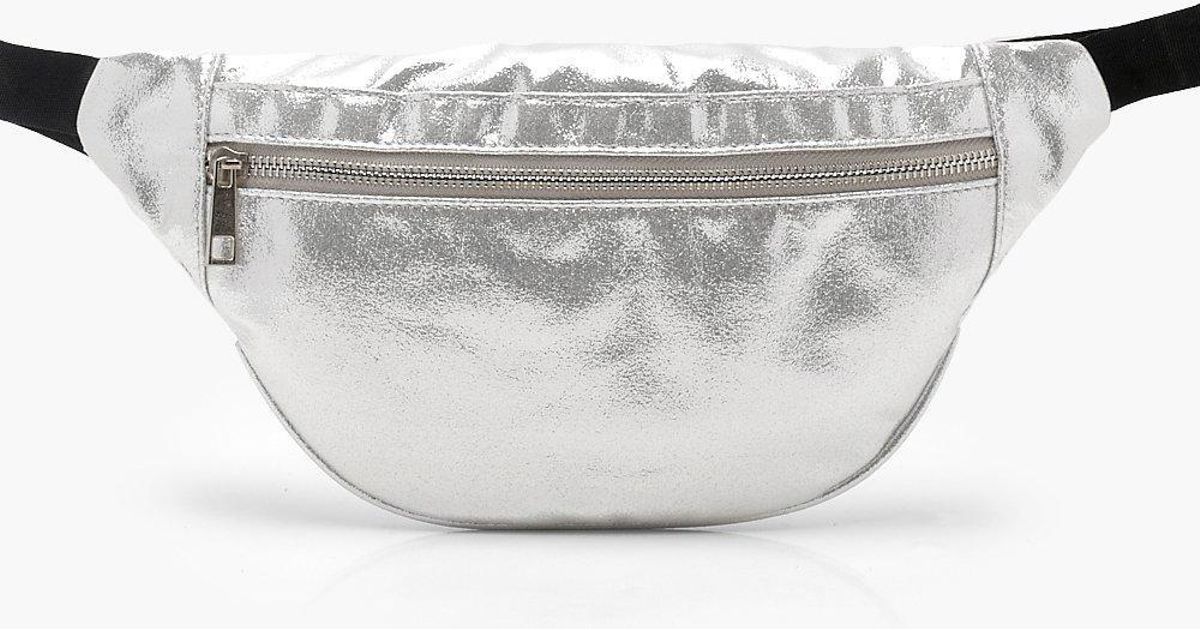 metallic bum bag