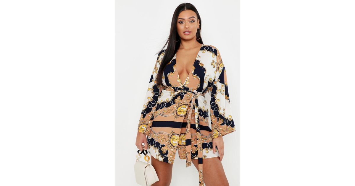 chain print skater dress