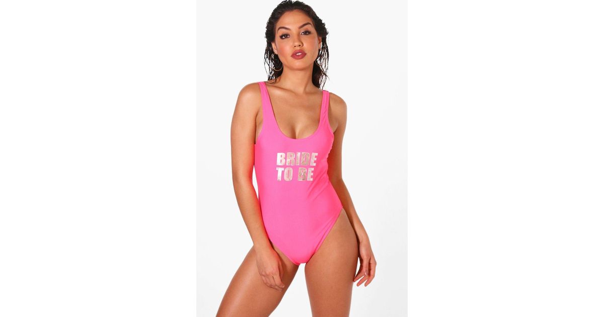 pink bride swimsuit