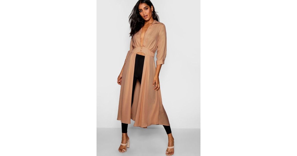 split maxi shirt